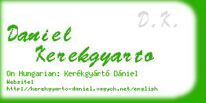 daniel kerekgyarto business card